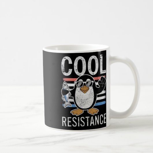 Mug Résistance Cool subtile Tarifs de pingouin protest (Droite)