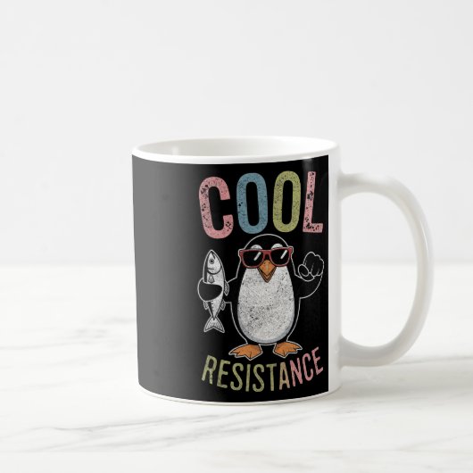 Mug Résistance Cool subtile Tarifs de pingouin protest (Droite)