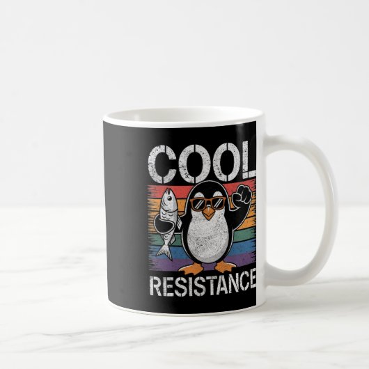 Mug Résistance Cool subtile Tarifs de pingouin protest (Droite)