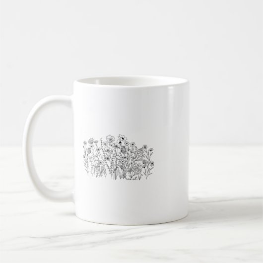 Mug Résiste subtilement Fleur Botanique Protestation L (Gauche)