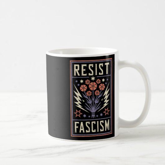 Mug Résister à la protestation contre le fascisme Trum (Droite)