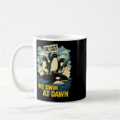Mug Résister à l'activisme des pingouins Design graphi (Gauche)