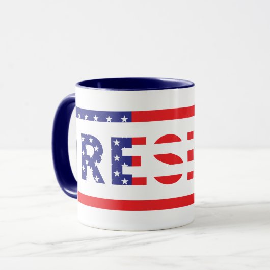 Mug RÉSISTER| Drapeau des États-Unis (Devant gauche)