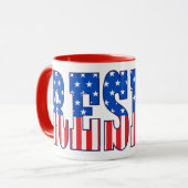Mug Résister| Étoiles et stries (Devant gauche)