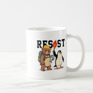 Mug Résister Ours Et Manchots Anti Trump