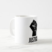 Mug Résistez à la justice augmentée de poing (Devant gauche)