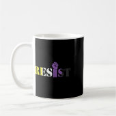 Mug Résistez À La Manifestation De Poing Élevée Drapea (Gauche)