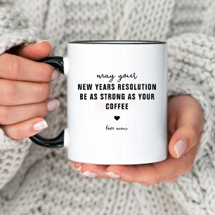 Mug Résolution de Nouvel An Humour de fête du Nouvel A