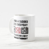 Mug Résoudre un casse-tête sudoku tous les jours (Devant gauche)