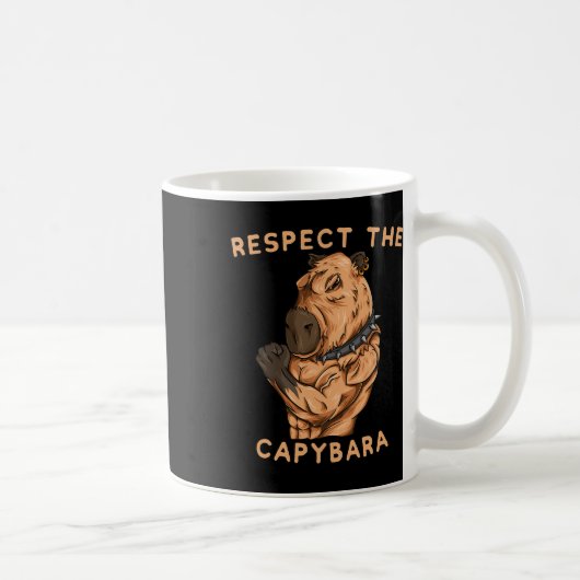 Mug Respect The Capybara - Funny Fitness Bodybuilder R (Droite)
