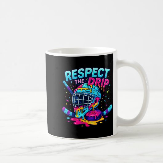 Mug Respect The Drip Ice Hockey Stick &amp; Puck Dripn (Droite)