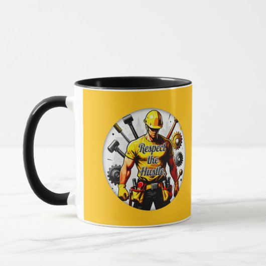 Mug Respect the Hustle Construction Worker Design – La (Gauche)