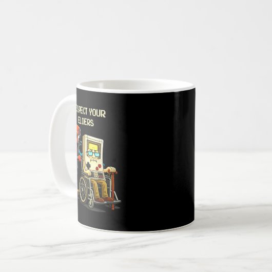 Mug Respect Your Elders Funny Retro Gaming  (Devant gauche)