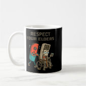 Mug Respect Your Elders Funny Retro Gaming Clic Consol (Gauche)