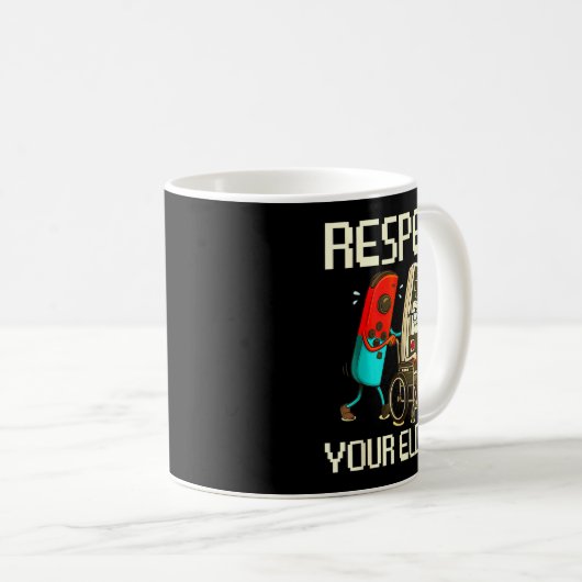 Mug Respect Your Elders Gaming Clic (Devant droit)