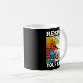 Mug Respect Your Elders Gaming Control 80s Retro Funny (Devant droit)
