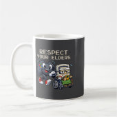 Mug Respect Your Elders Gaming Control Retro Funny Gam (Gauche)