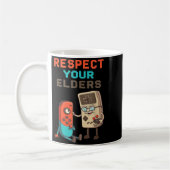 Mug Respect Your Elders Gaming Control Retro Funny Gam (Gauche)
