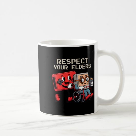 Mug Respect Your Elders Gaming Control Retro Funny Gam (Droite)