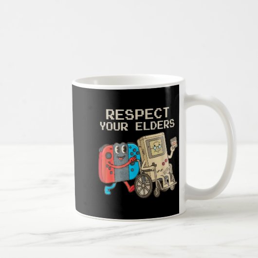 Mug Respect Your Elders Gaming Control Retro Funny Gam (Droite)