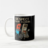 Mug Respect Your Elders Retro Gaming Controller Funny  (Gauche)