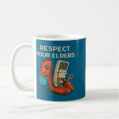 Mug Respect Your Elders Retro Gaming Funny Gamer Contr (Gauche)