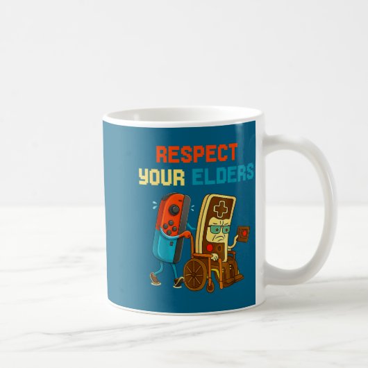 Mug Respect Your Elders Retro Gaming Funny Gamer Contr (Droite)