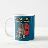 Mug Respect Your Elders Retro Gaming Funny Gamer Contr (Gauche)