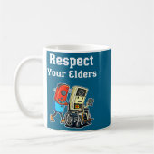 Mug Respect Your Elders Retro Gaming Funny Gamer Contr (Gauche)