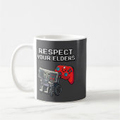 Mug Respect Your Elders Retro Gaming Funny Gamer Contr (Gauche)