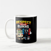 Mug Respect Your Elders Retro Gaming Funny Gamer Contr (Gauche)