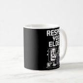 Mug Respect Your Elders Retro Tech Camera Phone Cartoo (Devant droit)