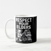 Mug Respect Your Elders Retro Tech Camera Phone Cartoo (Gauche)
