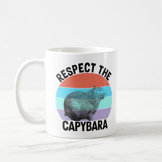 Mug Respectez La Capybara Funny Rodent Capibara (Gauche)