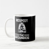 Mug Respectez La Marmotte De Terre Fête La Journée De (Gauche)