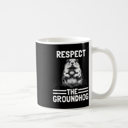 Mug Respectez La Marmotte De Terre Fête La Journée De (Droite)