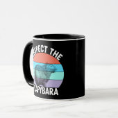 Mug Respectez le capybara drôle amateur de capybara (Devant gauche)