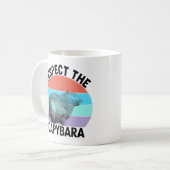 Mug Respectez Le Capybara Drôle Rongeur Capybara (Devant gauche)