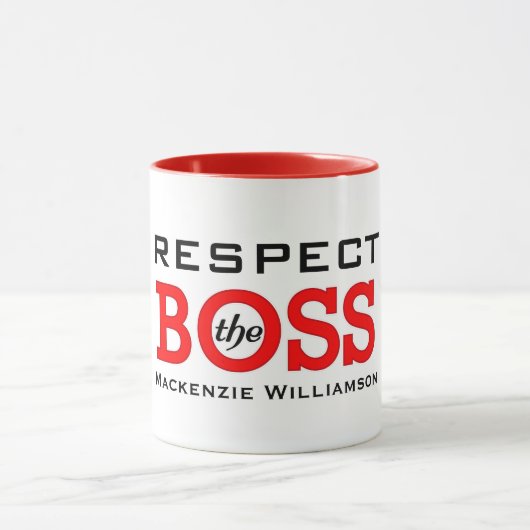 Mug Respectez le patron du nom (Centre)