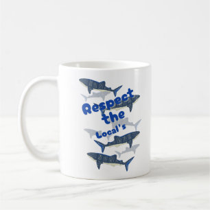 MUG RESPECTEZ LES LOCAUX, LA FAMILLE DE SHARK NAGER PR