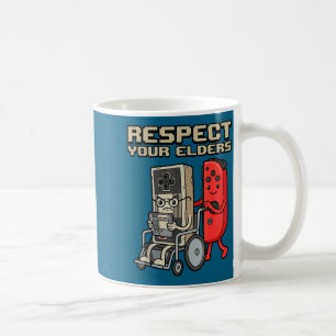Mug Respectez Vos Aînés Rétro Gaming Drôle Gamer Contr