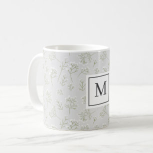 Mug Respiration de Bébé Blanc Fleur de Gypsophile Mono