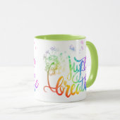 Mug Respire | le dandelion souffle dans le vent (Devant droit)