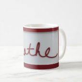 Mug Respire les graphismes rouge et blanc (Devant droit)