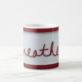Mug Respire les graphismes rouge et blanc (Centre)