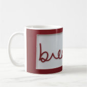 Mug Respire les graphismes rouge et blanc (Gauche)