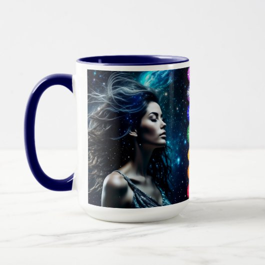 Mug Respirer et libérer | Belle Femme Ethérée (Gauche)