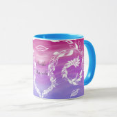 Mug Respirer la conception feuille Abstraite sur arriè (Devant droit)