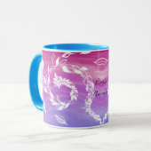 Mug Respirer la conception feuille Abstraite sur arriè (Devant gauche)