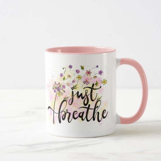 Mug Respirer simplement Fleurs Inspiration de soins pe (Droite)